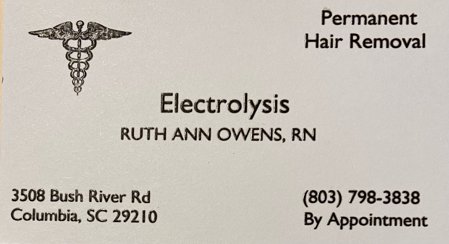 Electrolysis By Ruth Ann Owens RN In Columbia SC Vagaro